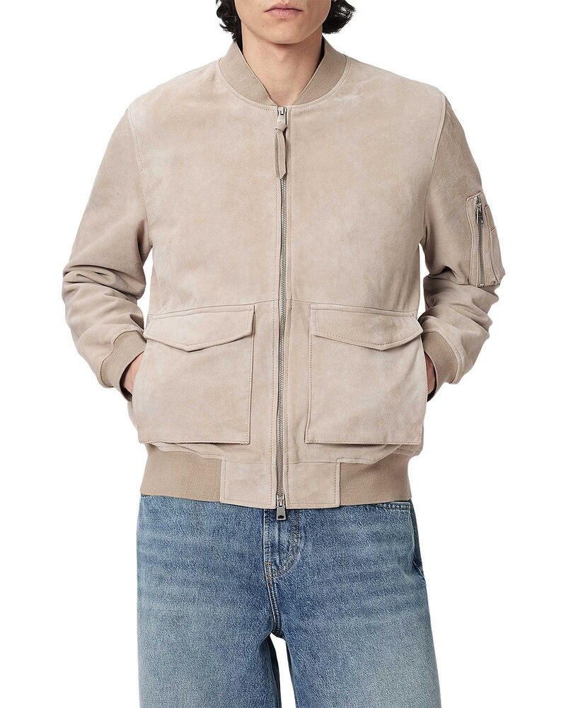 オールセインツ メンズ アウター ジャケット・ブルゾン ALLSAINTS Rokko Bomber Jacket Pasilla Brown ブラウン｜ReVida 店