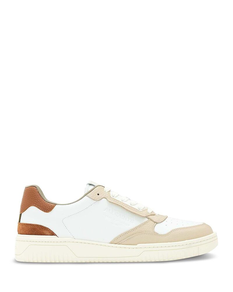 オールセインツ メンズ シューズ スニーカー レース ALLSAINTS Men's Regan Lace Up Low Top Sneakers White/Yellow ホワイト｜ReVida 店