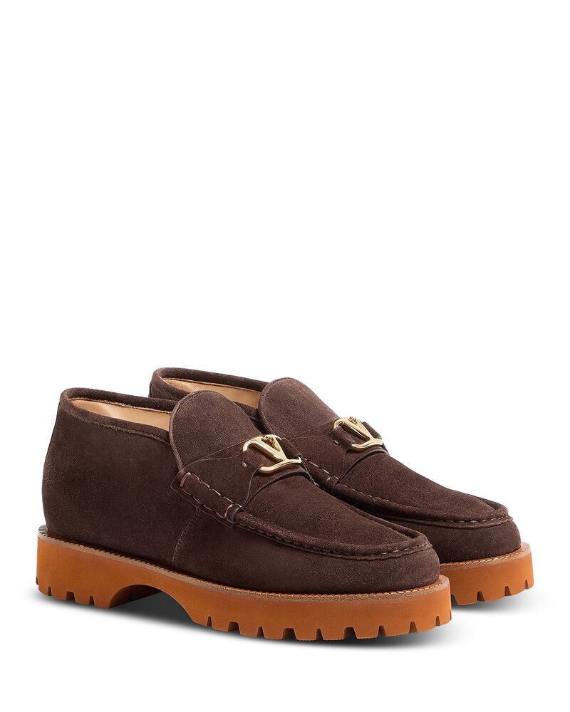 ヴァレンティノ メンズ シューズ スリッポン・ローファー Valentino Garavani Men's Loafers Medium Brown ブラウン|ReVida 店