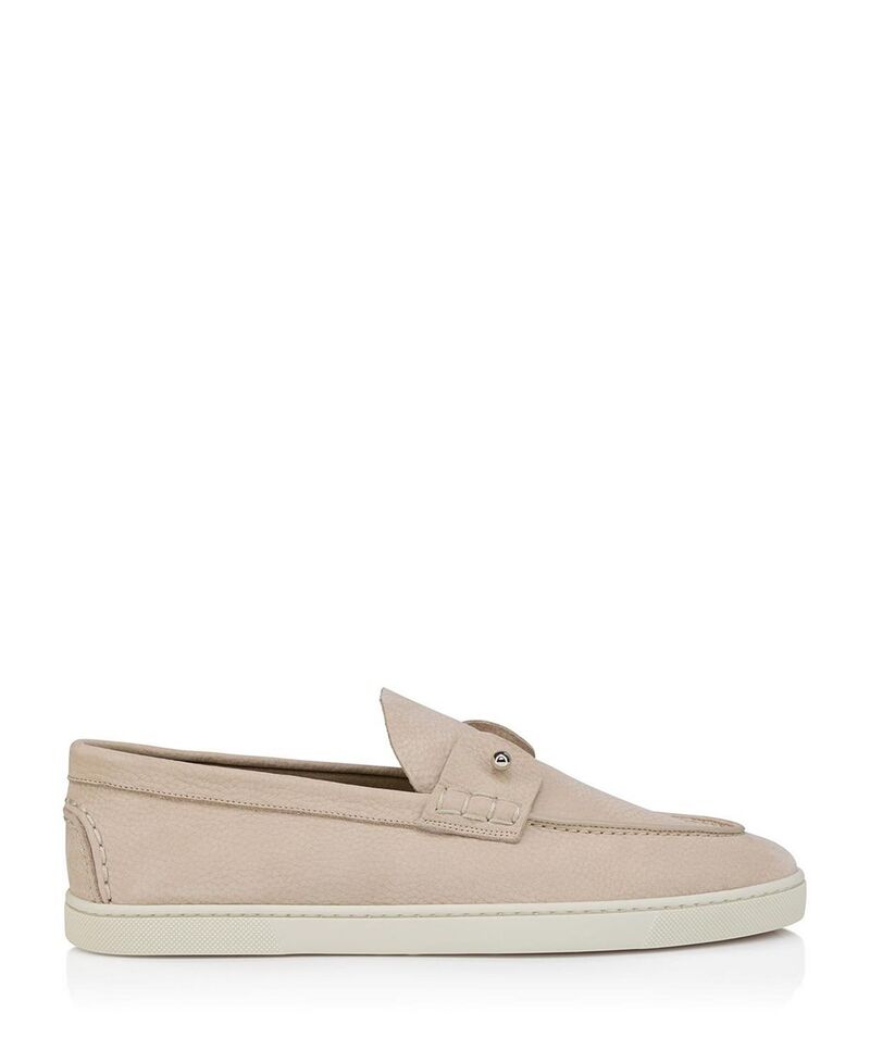 クリスチャン・ルブタン メンズ シューズ スリッポン・ローファー Christian Louboutin Men's Chambeliboat Bateau Loafers Beige ベージュ｜ReVida 店