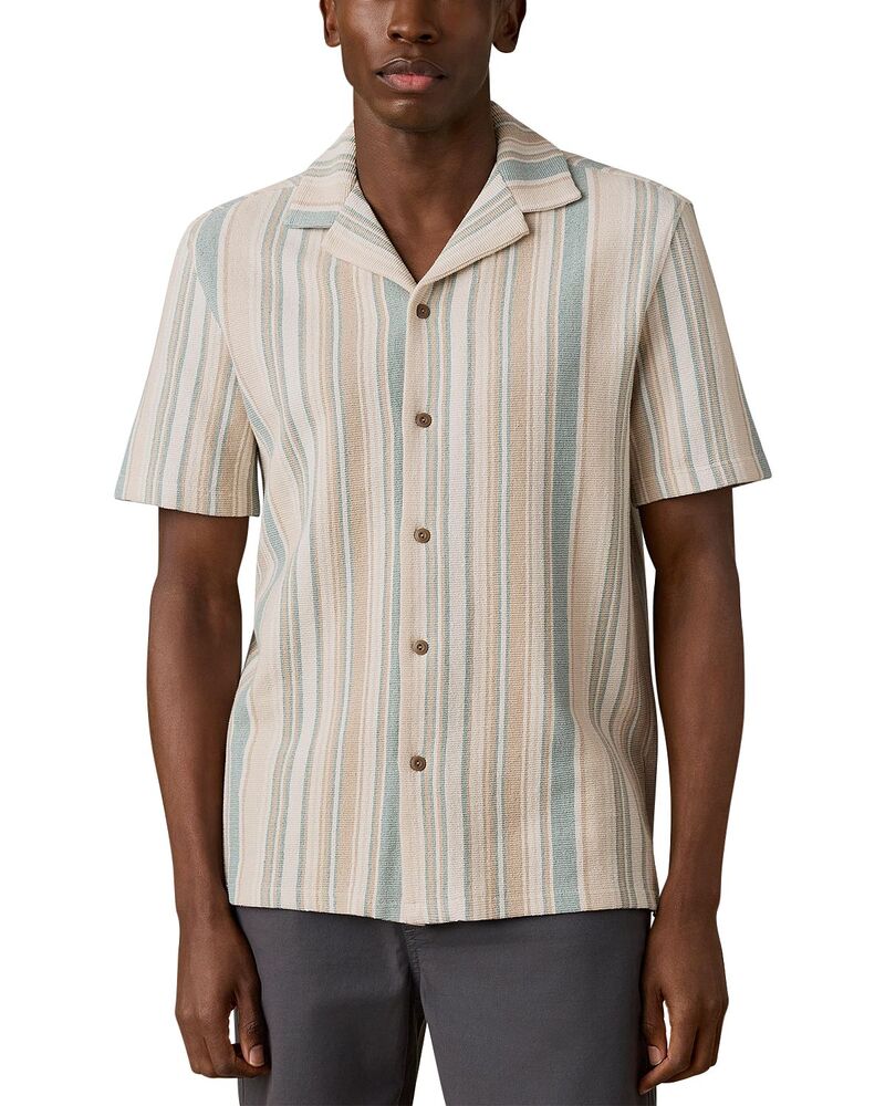 ファレティ メンズ トップス シャツ Faherty Oasis Camp Shirteal Cliff Stripe ティール｜ReVida 店