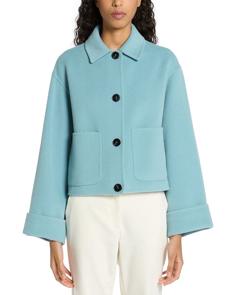 マレーラ レディース アウター ジャケット・ブルゾン ドロップショルダー Marella Mlltempio Drop Shoulder Short Jacket Water Green グリーン|ReVida 店