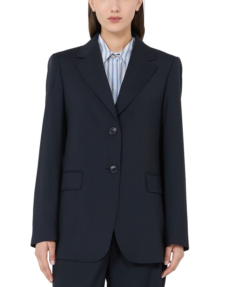 マックスマーラ レディース アウター ジャケット・ブルゾン ウール ブレザー Max Mara Studio Mstassenzi Wool Blazer Navy ネイビー|ReVida 店