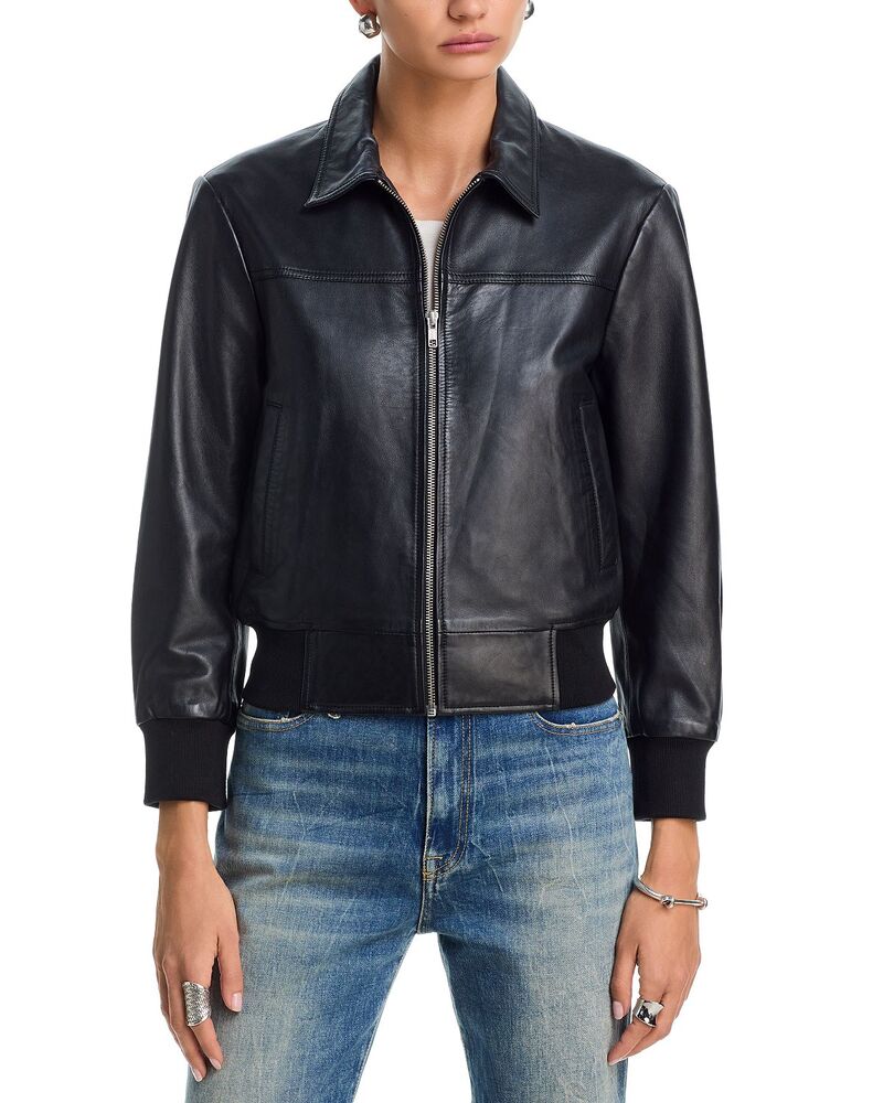 アールサーティーン レディース アウター ジャケット・ブルゾン レザー R13 Berlin Leather Jacket Black Leather ブラック｜ReVida 店