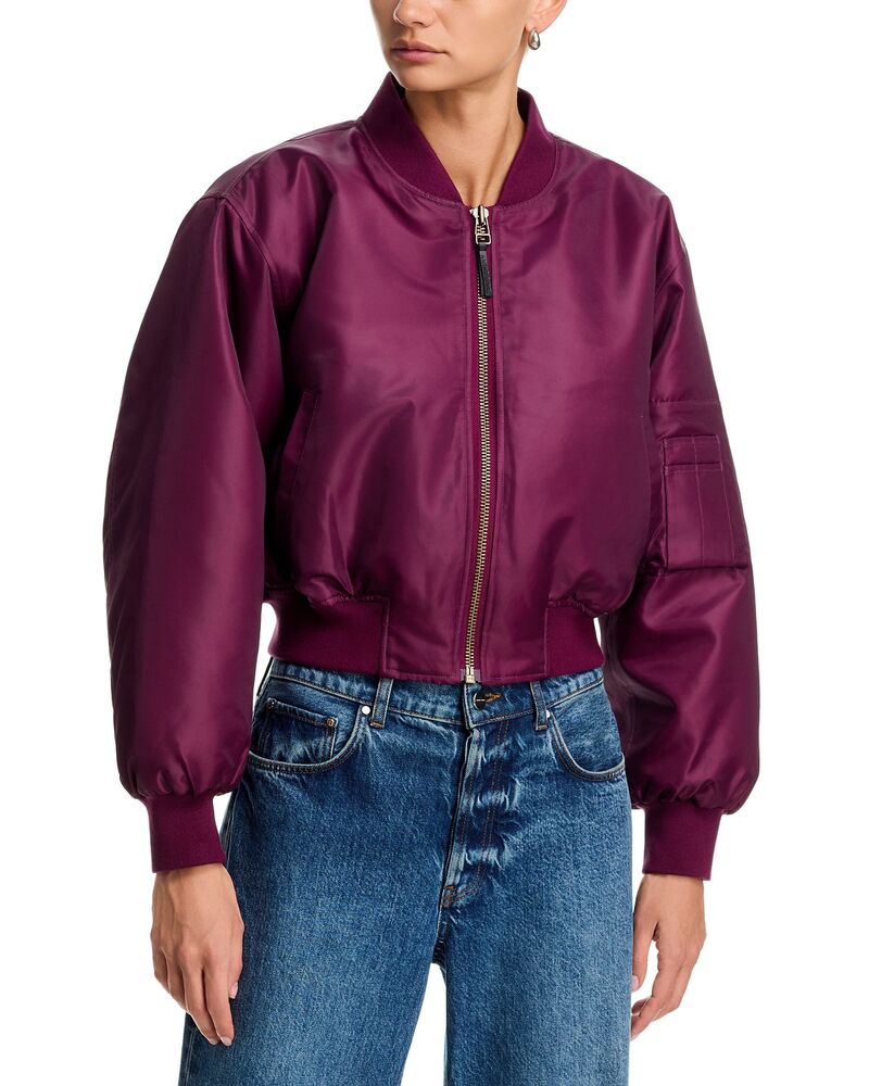 アニービン レディース アウター ジャケット・ブルゾン Anine Bing Leon Bomber Jacket Burgundy バーガンディ｜ReVida 店