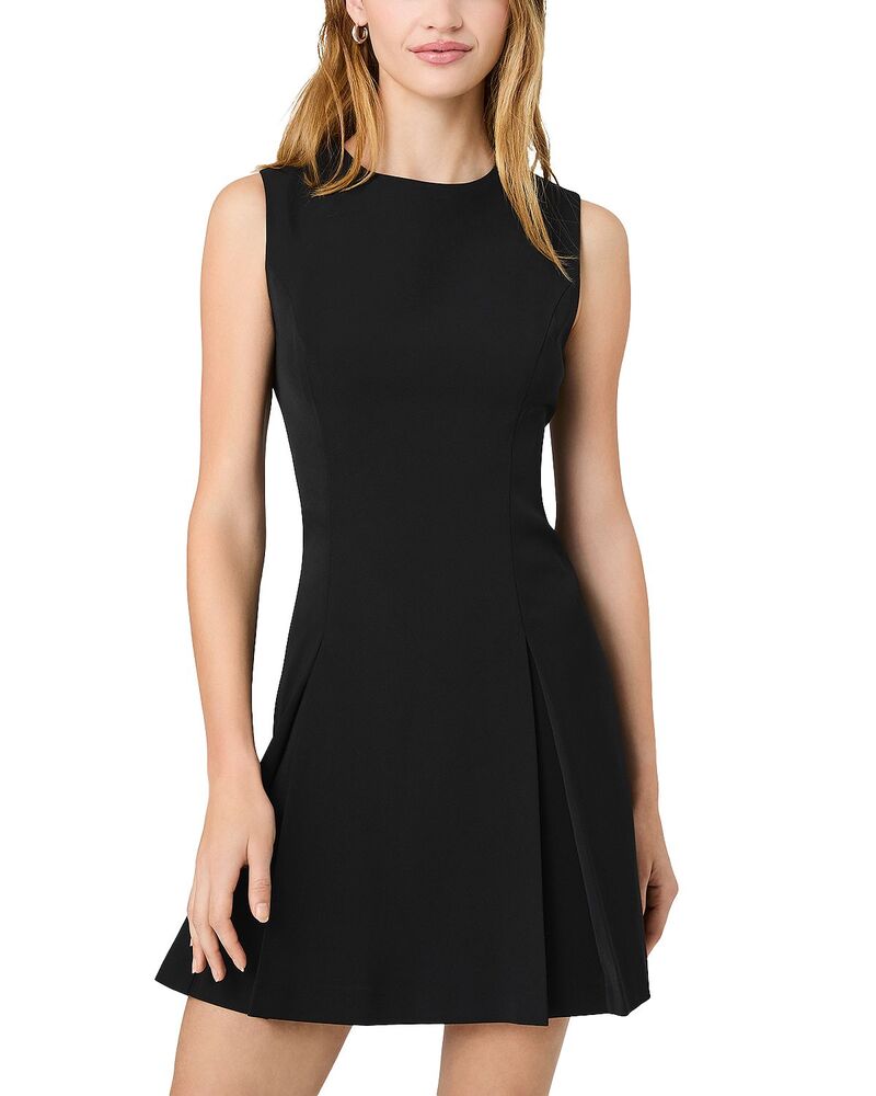 フレンチコネクション レディース トップス ワンピース ミニ ノースリーブ FRENCH CONNECTION Harry Sleeveless Inverted Pleat Mini Dress Black ブラック｜ReVida 店