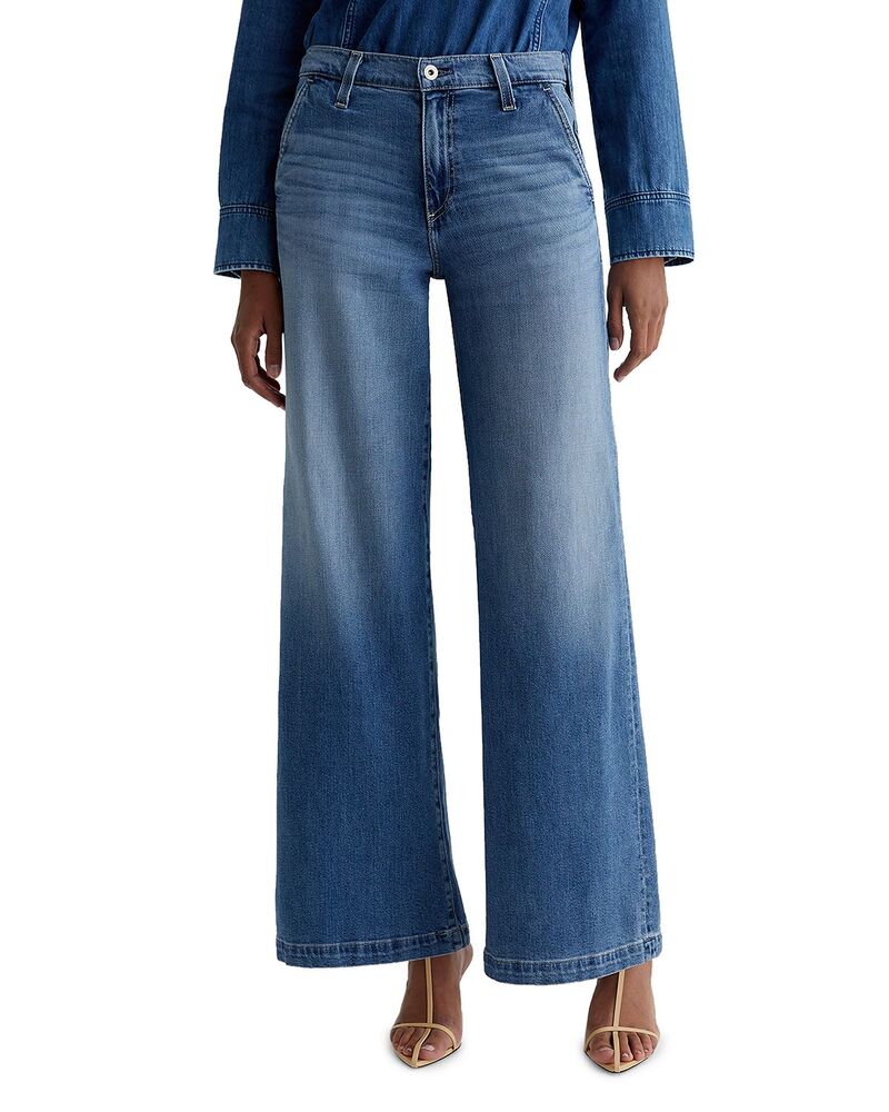エージー レディース ボトムス デニムパンツ ジーンズ AG Stella Low Slung Palazzo Jeans inautical Mile Nautical Mile|ReVida 店