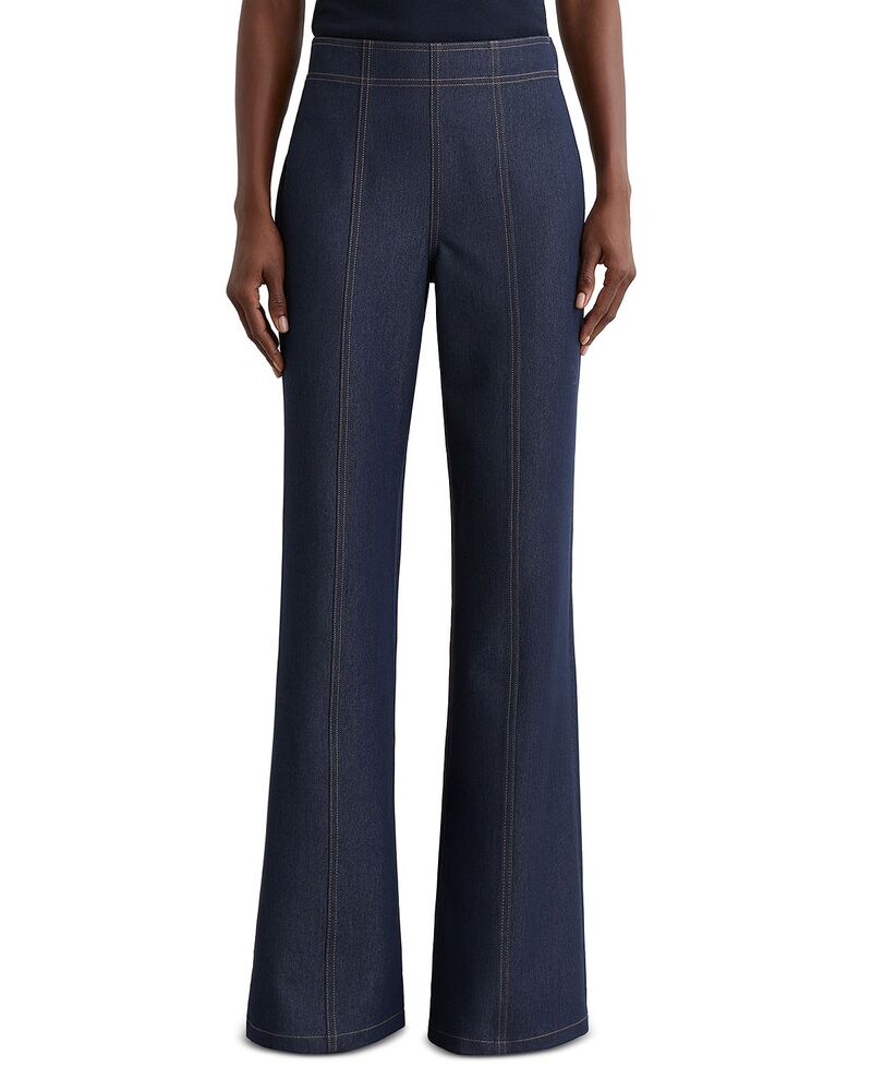 レイス レディース ボトムス カジュアルパンツ プチ REISS Petitedie Flare Pants in Dark Blue ブルー｜ReVida 店
