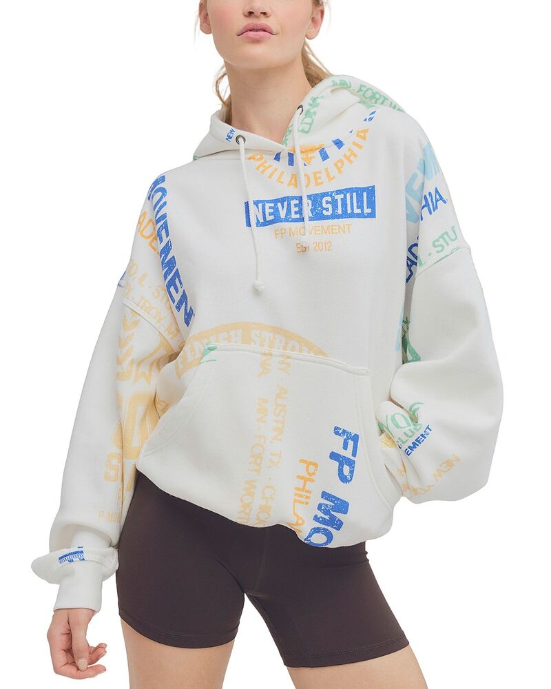 フリーピープル レディース アウター パーカー・スウェット プリント Free People Printed Final Call Hoodie Varsity Graphic Ivory アイボリー｜ReVida 店 27,170円