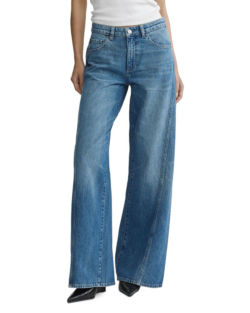 ディーエル 1961 レディース ボトムス デニムパンツ ワイドレッグ ローライズ ジーンズ DL1961 Alex Baggy Wide Leg Low Rise Jeans in Authentic｜ReVida 店