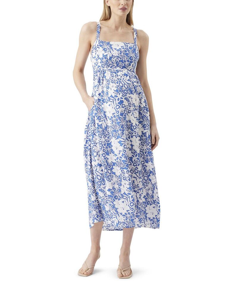 ライプマタニティ レディース トップス ワンピース Ripe Maternity Nahla Longline Dress Royal/White ホワイト｜ReVida 店 29,980円