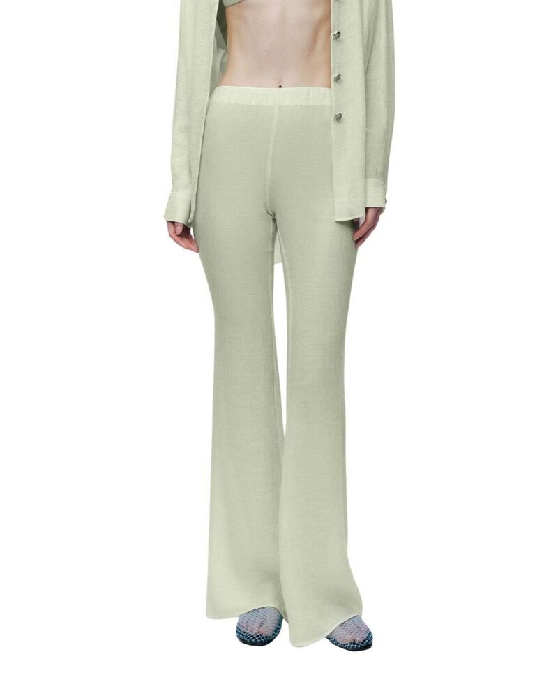 ノクチューン レディース ボトムス カジュアルパンツ ハイウエスト NOCTURNE High Waist Flare Pants Light Yellow イエロー|ReVida 店