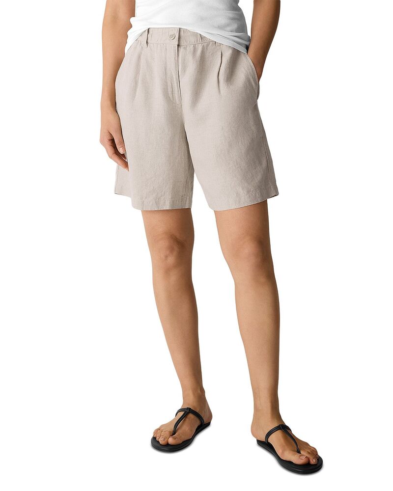 エイリーンフィッシャー レディース ボトムス ハーフパンツ・ショーツ ショートパンツ リネン Eileen Fisher Linen Walking Shorts Undyed Natural｜ReVida 店