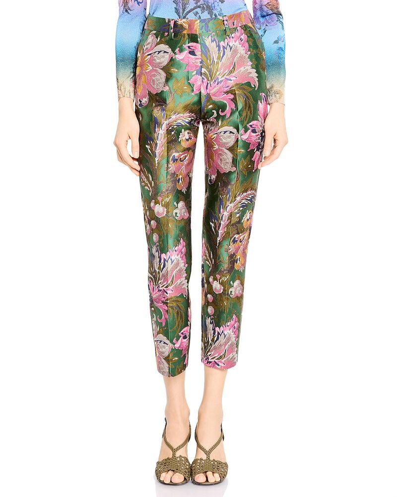 エトロ レディース ボトムス カジュアルパンツ フラワー柄 フラワー Etro Bristol Floral Cropants Multicolor/Green グリーン｜ReVida 店