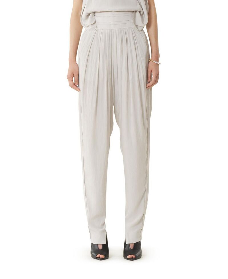ランバン レディース ボトムス カジュアルパンツ ドレープ Lanvin Draped Charmeuse Pants Plaster|ReVida 店