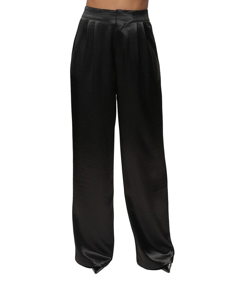 ジェイラックスレーベル レディース ボトムス カジュアルパンツ サテン JLUXLABEL Thea Satin Pants Black ブラック｜ReVida 店