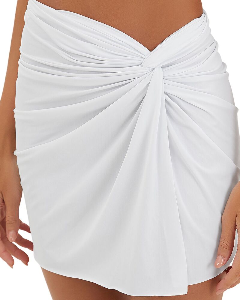 ヴィックス パウラ ハーマニー レディース ボトムスカート ミニ ViX Paula Hermanny ViX Karen Mini Skirt Swim Cover-Up White ホワイト|ReVida 店
