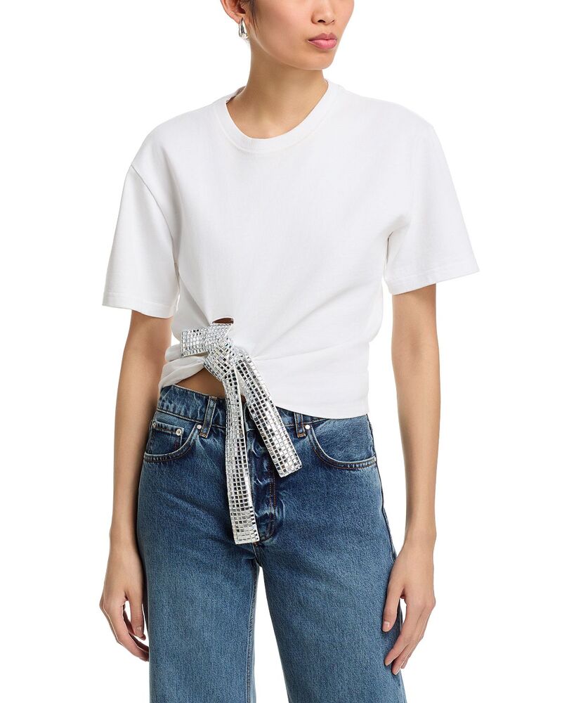 エリア レディース トップス Tシャツ AREA Disco Knotee White ホワイト｜ReVida 店