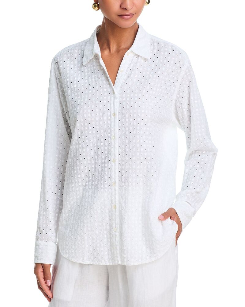 キセレナ レディース トップス シャツ Xirena Beau Eyelet Shirt White ホワイト｜ReVida 店