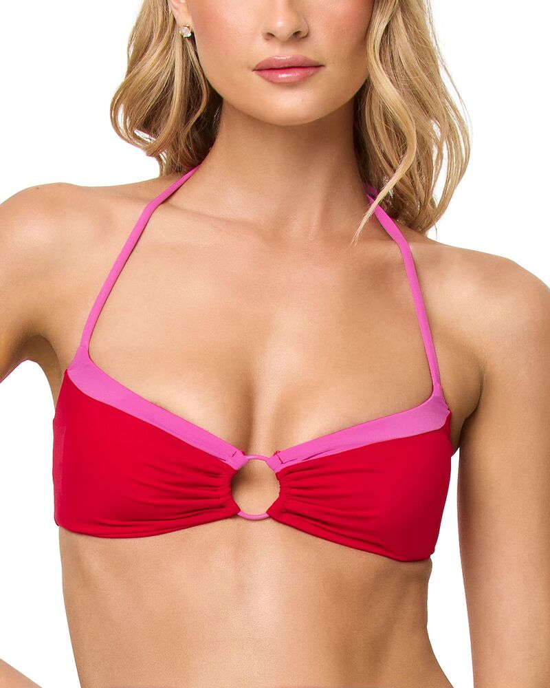 エルスペース レディース 水着 トップのみ L*Space L*Rayne Bikini Top Lipstick Red/Sweetheart レッド|ReVida 店