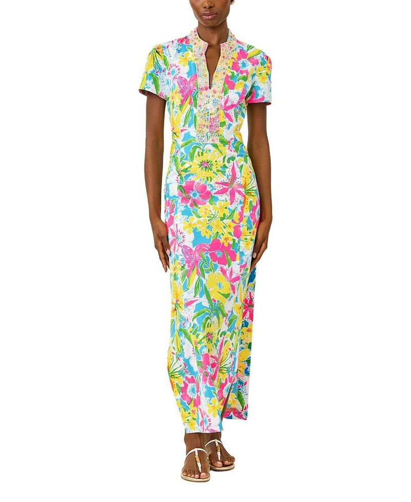 リリーピュリッツァー レディース トップス ジャンプスーツ ロンパース マキシ Lilly Pulitzer Velora Maxi Romper Multi Lovely Lilly マルチカラー｜ReVida 店