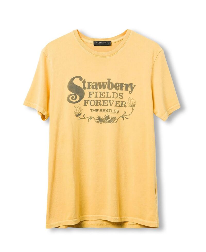 ジャンクフードクロージング メンズ トップス Tシャツ ヴィンテージ Junk Food Clothing Unisex The Beatlestrawberry Fields Forever Vintage Tee Yolk Yellow イエロー｜ReVida 店