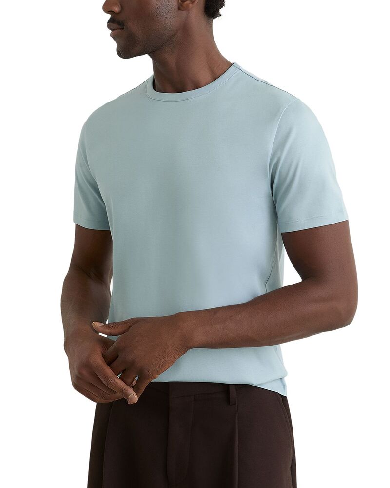 レイス メンズ トップス Tシャツ クルーネック REISS Count Mercerized Crewneck Tee Powder Blue ブルー|ReVida 店