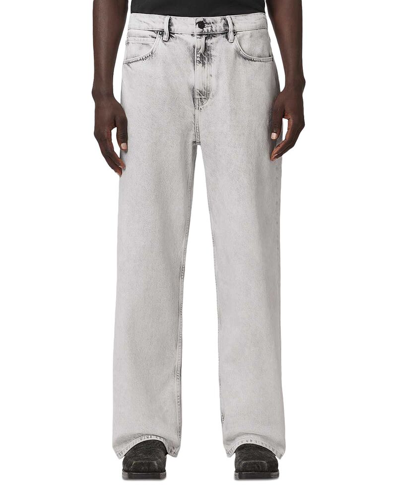 オールセインツ メンズ ボトムス デニムパンツ ワイドレッグ ジーンズ ALLSAINTS Lenny Wide Leg Jeans Bleached Grey グレー｜ReVida 店