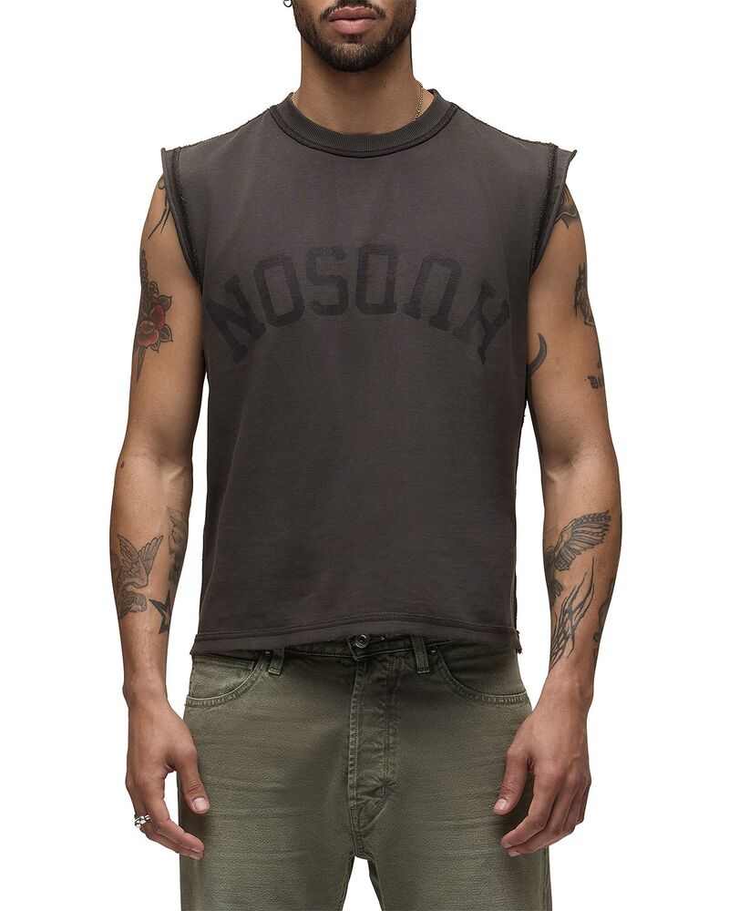 ハドソン メンズ トップス Tシャツ Hudson Leo Cut Off Tee Dusk Black ブラック｜ReVida 店
