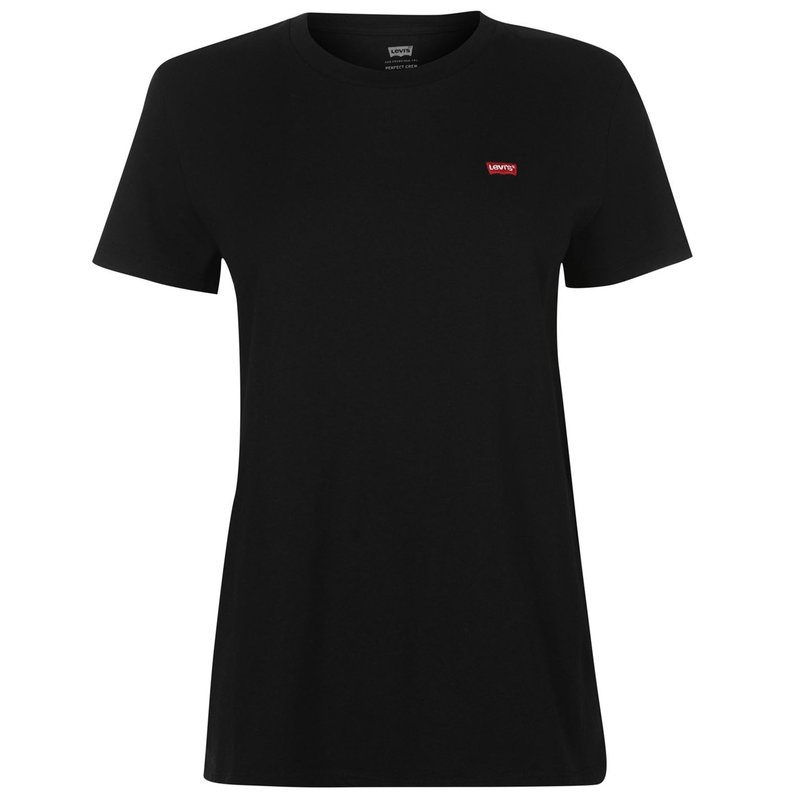 リーバイス レディース トップス Tシャツ Levis Perfect Tee Mineral Black ブラック|ReVida 店