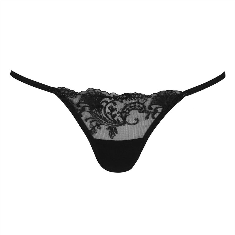 青みベラ レディース アンダー御召しもの ズボン下 Bluebella Marseille Thong Black 黒いこと