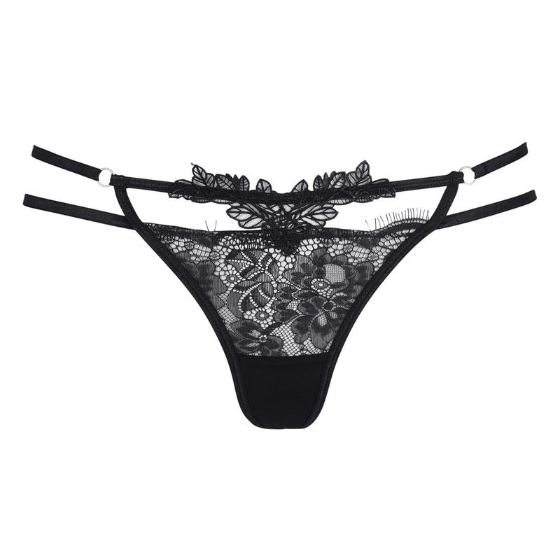 青みベラ レディース アンダー御召しもの ズボン下 Bluebella Lumi Thong Black 黒いこと