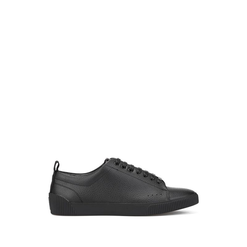 フューゴ メンズ シューズ スニーカー レザー HUGO Zero Leather Trainers Black 001 ブラック 16,436円