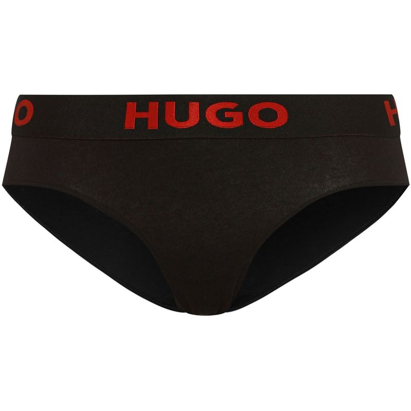 フューゴ レディース アンダー御召しもの ズボン下 ロゴタイプ Hugo Logo Briefs Black 001 黒いこと