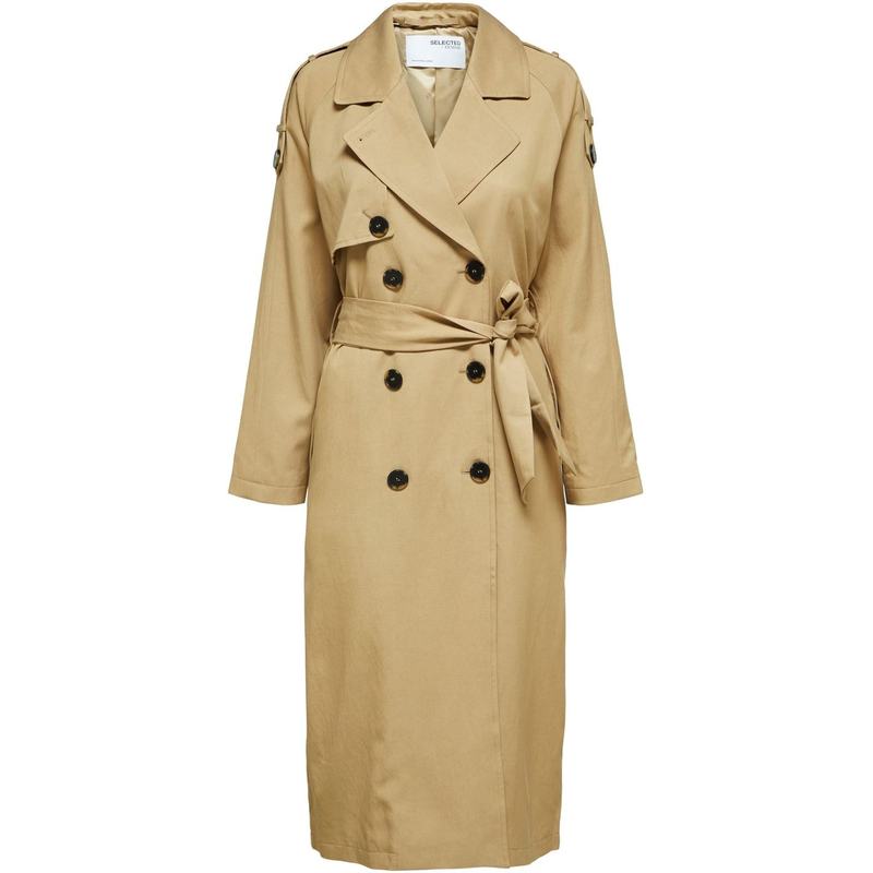 セレクテッドフェム レディース アウター コート Selected Femme Bern Trench Coat Cornstalk