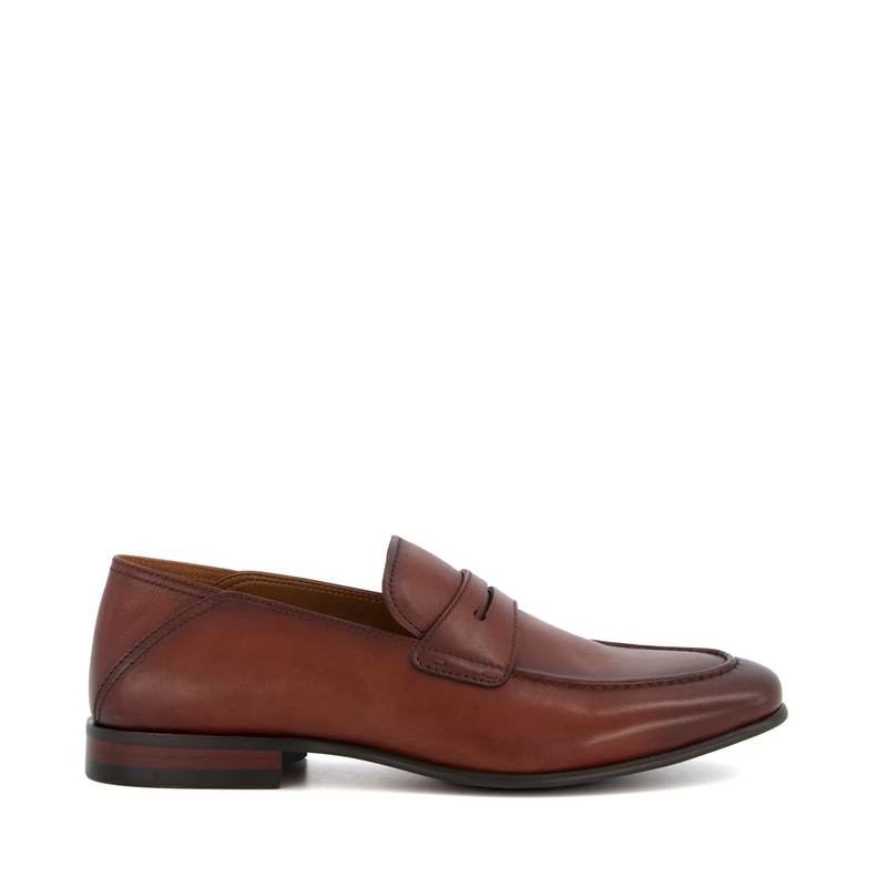 デューン メンズ シューズ スリッポン・ローファー Dune Sync Loafers Tan Leather タン