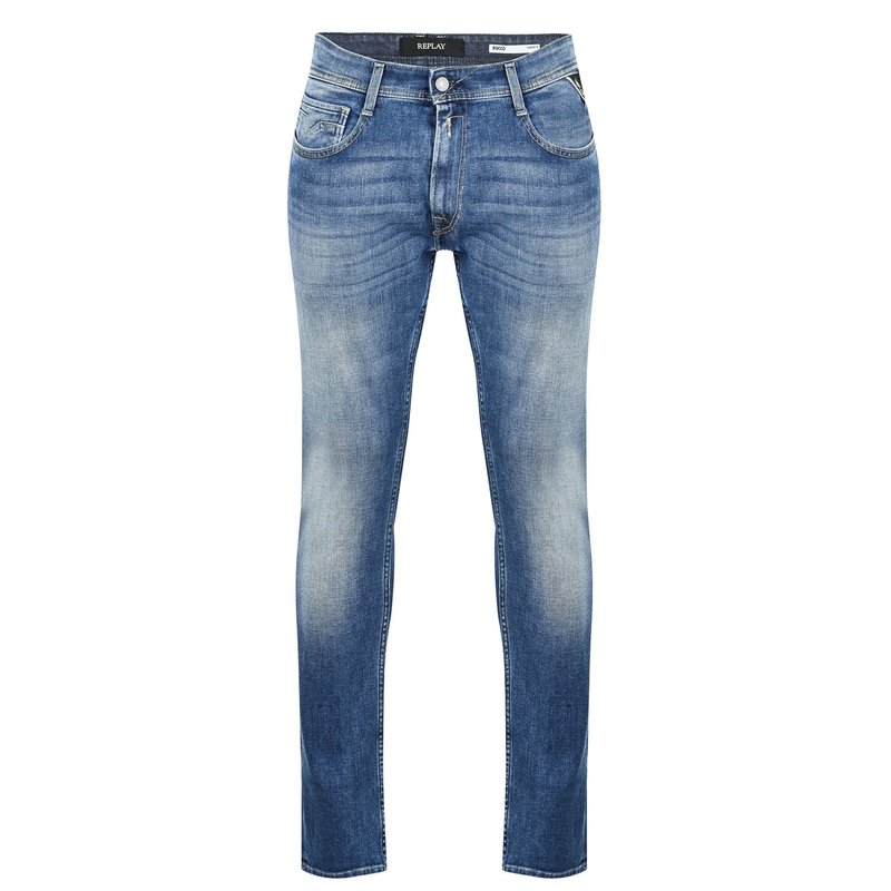 リプレイ メンズ ボトムス デニムパンツ ジーンズ Replay Rocco Jeans Mens Medium Blue 009 ブルー|ReVida 店
