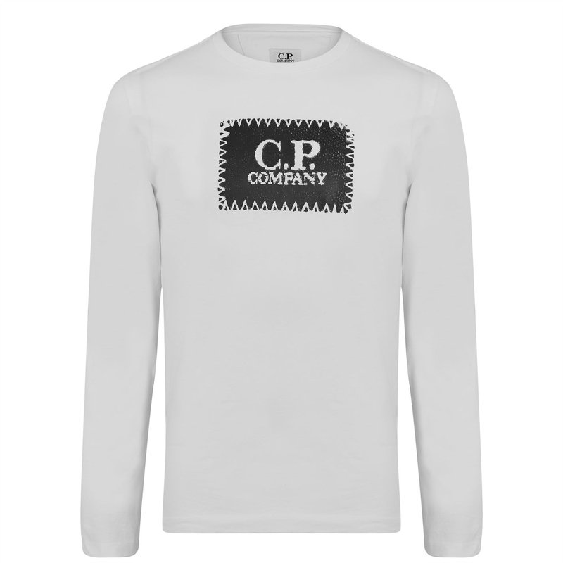 シーピーカンパニー メンズ トップス Tシャツ CP Company 30/1 Long Sleeve T Shirt Gauze White 103 ホワイト