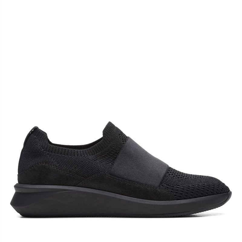 クラークス レディース シューズ スニーカー 編み物 Clarks Un Rio Knit Ld00 Black Combi 黒いこと