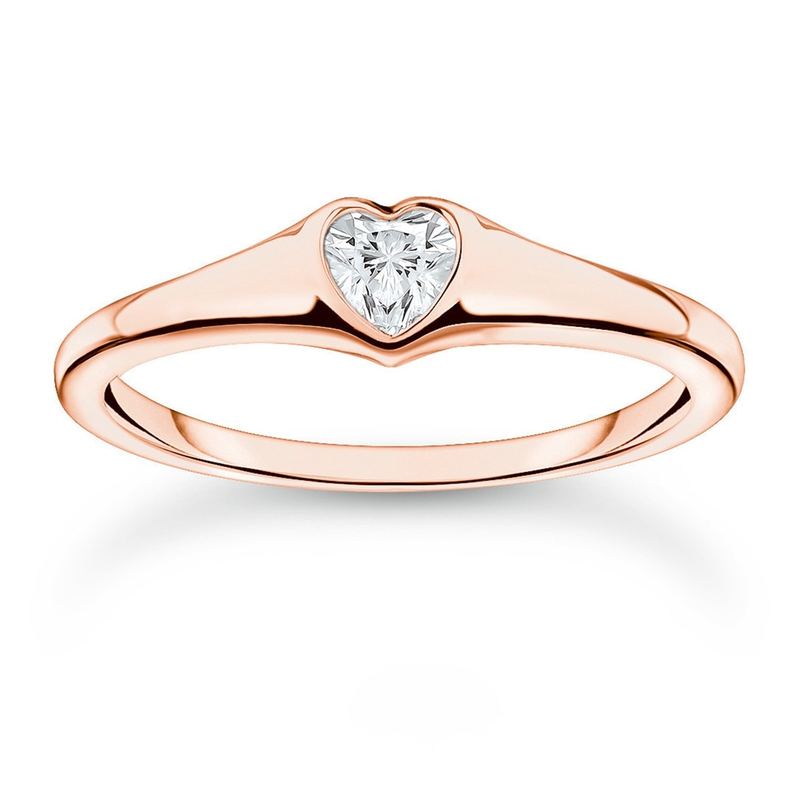 トーマスサボ レディース アクセサリー リング THOMAS SABO Charming Love Signet Ring Rose Gold ゴールド