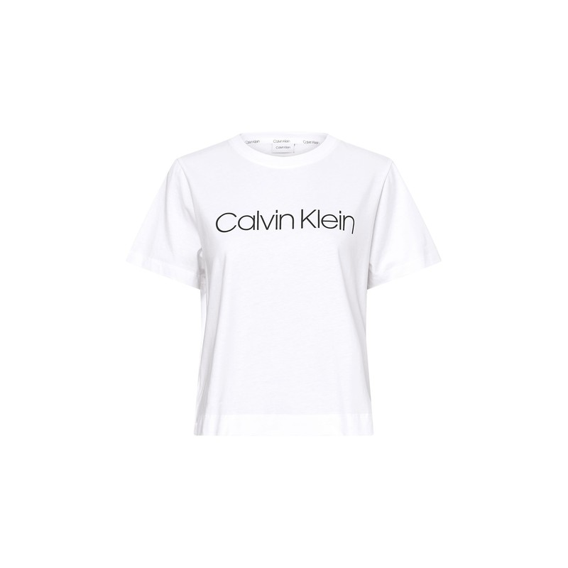 9752円 定期入れの カルバンクライン レディース ナイトウェア アンダーウェア Core Logo Boxy T-Shirt WHITE YAF