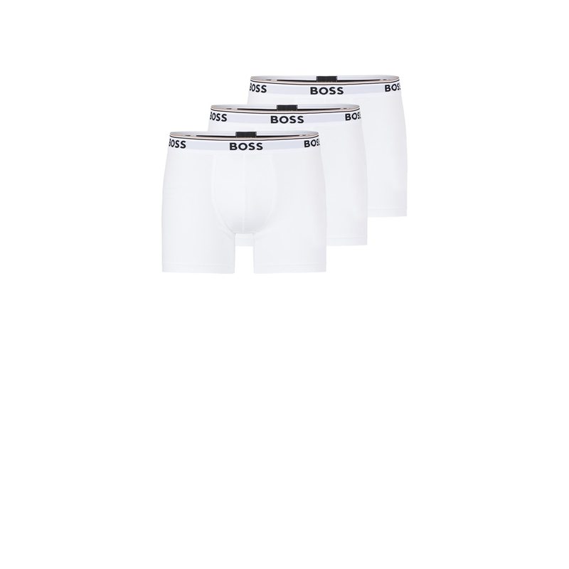 ボス メンズ アンダーウェア ボクサーパンツ Boss BoxerBr 3P Power 10242934 01 White 100 ホワイト｜ReVida 店 13,634円