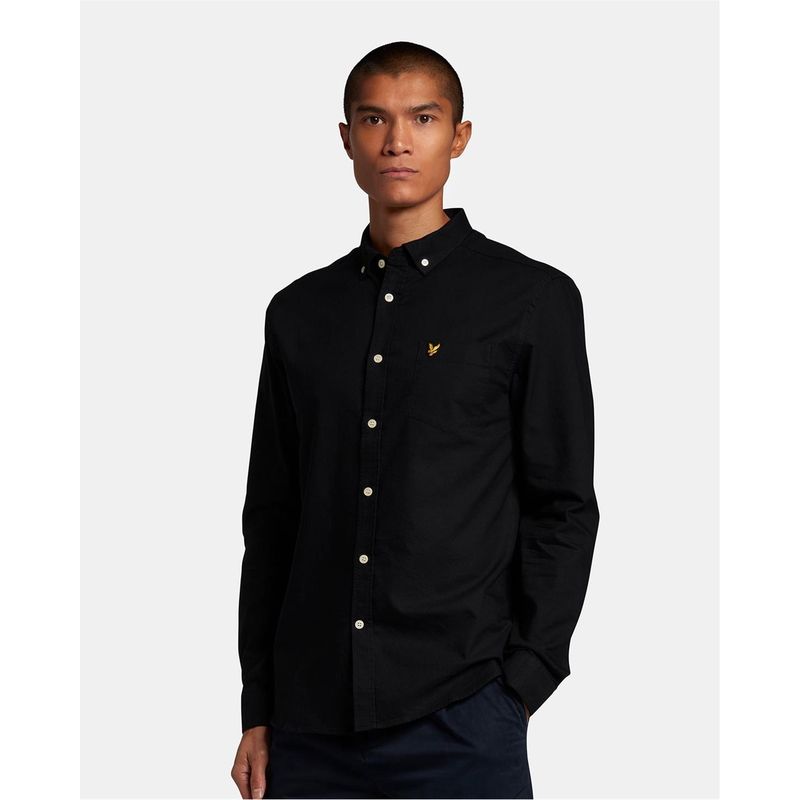 ライルアンドスコット メンズ トップス シャツ オックスフォード Lyle and Scott Oxford Shirt Black Z865 ブラック｜ReVida 店