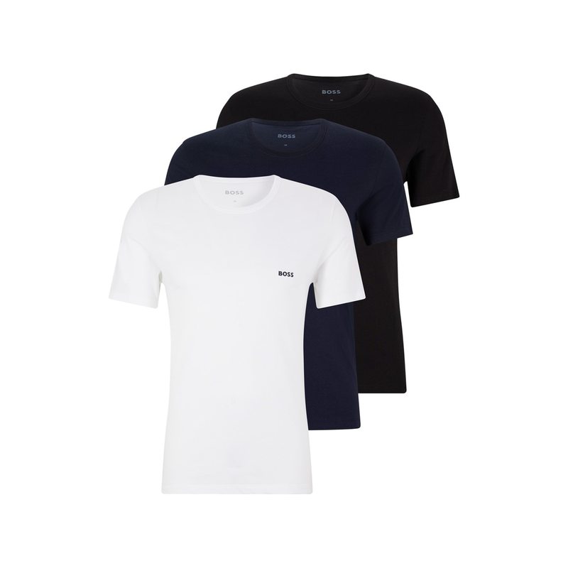 ボス メンズ トップス Tシャツ Boss TShirt RN 3P Classic 10243514 Blk/Wht/Nvy984