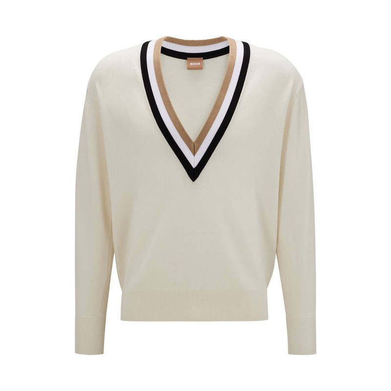 ボス レディース アウター ニット・セーター Boss Felipina VN Knt Ld31 Open White 118 ホワイト