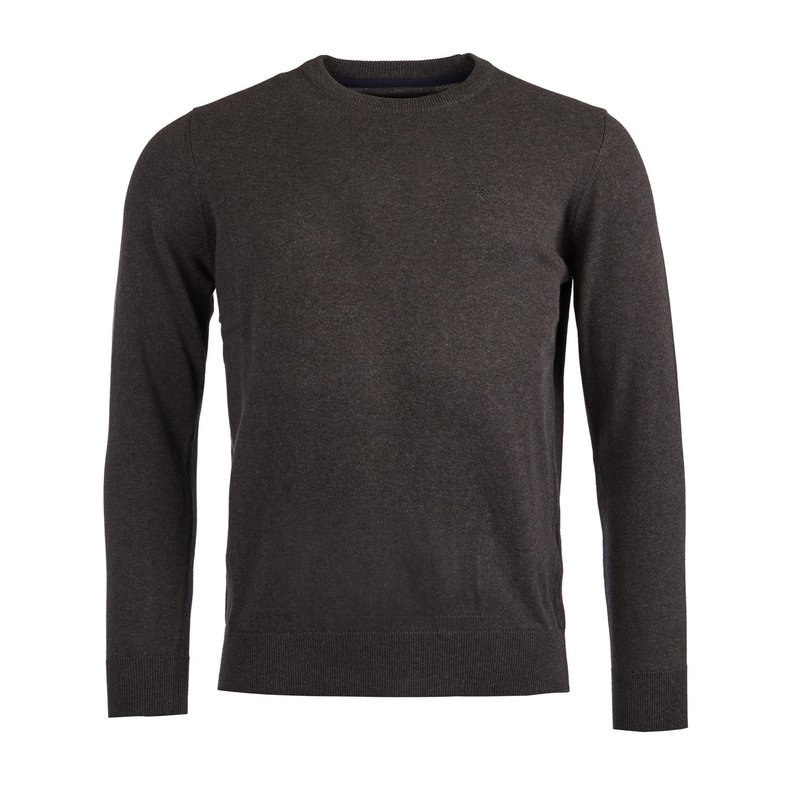 バブアー メンズ アウター ニット・セーター スウェット シャツ コットン Barbour Pima Cotton Crew Sweatshirt Charcoal CH91 チャコール