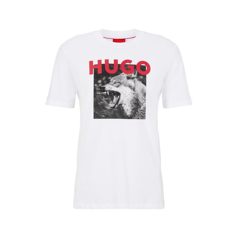 フューゴ メンズ 100 Dupus Hugo Mens T-Shirt Tシャツ White トップス 中古 Tシャツ