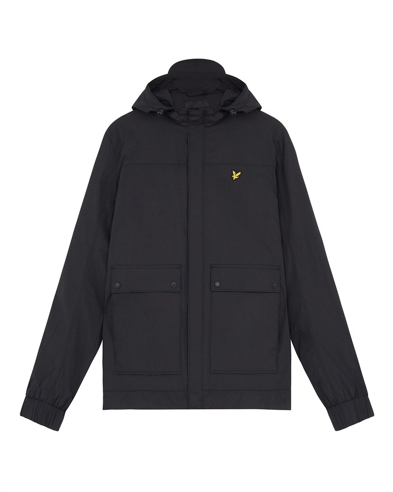 ライルアンドスコット メンズ アウター ジャケット・ブルゾン ジャケット Lyle and Scott Hooded Pocket Jacket Z865 Jet Black ブラック 19,225円