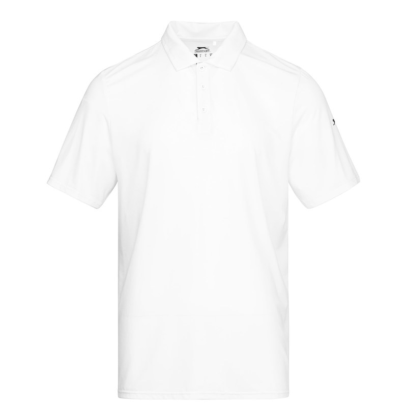 スラセンジャー メンズ トップス ポロシャツ Slazenger Golf Solid Polo Shirt Mens White ホワイト