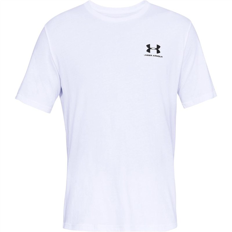 アンダーアーマー メンズ トップス Tシャツ スポーツスタイル シャツ Under Armour UA Sportstyle Left Chest Short Sleeve Shirt White/Black ホワイト|ReVida 店